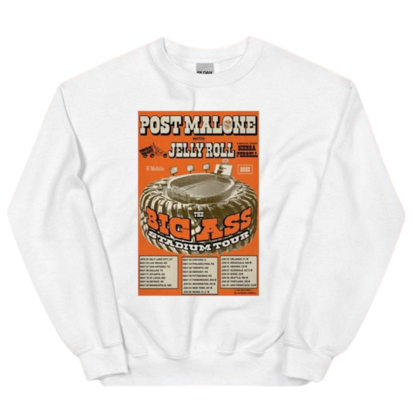 Post Malone with Jelly Roll Big Ass Stadium Tour Sweatshirt