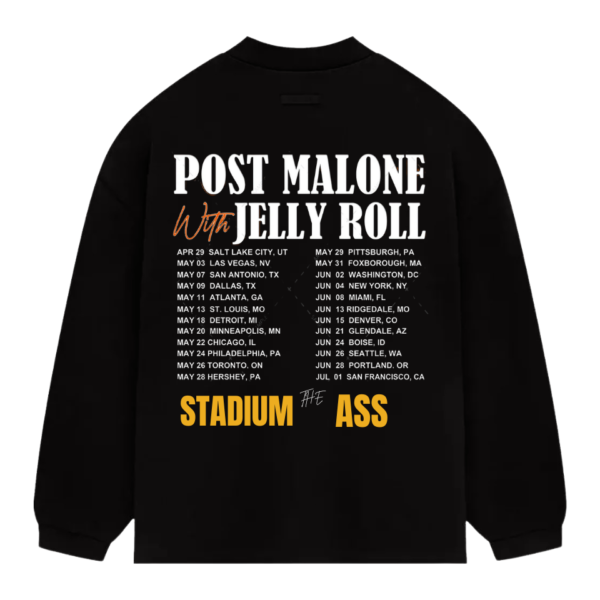 Post Malone With Jelly Roll Tour 2025 Sweatshirt