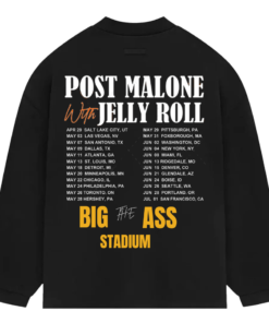 Post Malone With Jelly Roll Tour 2025 Sweatshirt