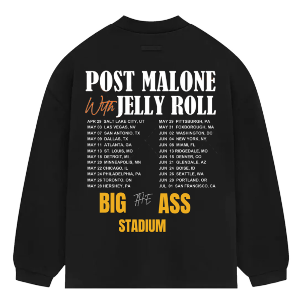 Post Malone With Jelly Roll Tour 2025 Sweatshirt