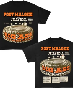 Post Malone And Jelly Roll Big Ass Stadium Tour 2025 Shirt