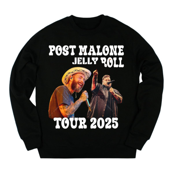 Post Malone With Jelly Roll Tour 2025 Sweatshirt