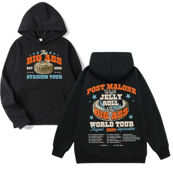 Post Malone The Big Ass World Tour 2025 Hoodie