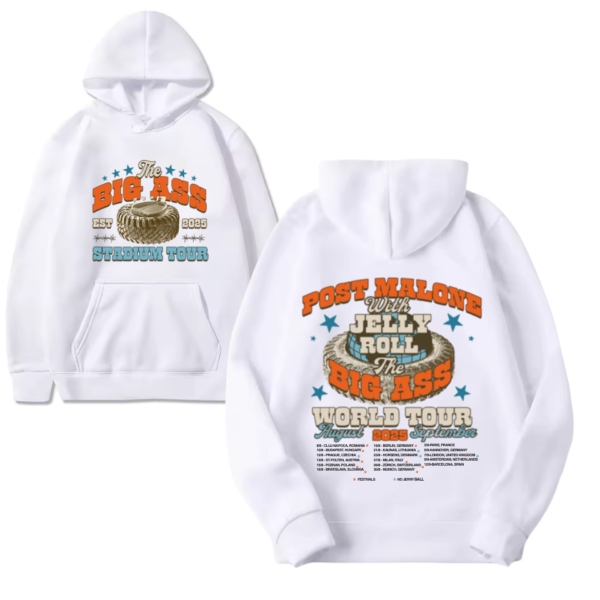Post Malone The Big Ass World Tour 2025 Hoodie