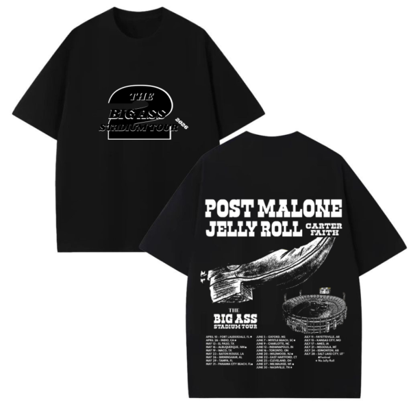 Post Malone with Jelly Roll The Big Ass Stadium Tour Part 2 Shirt