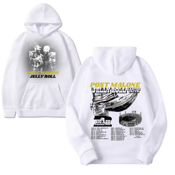 Post Malone & Jelly Roll Big Ass Stadium Tour 2026 Hoodie