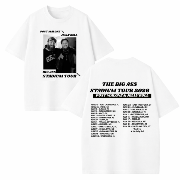 Post Malone & Jelly Roll Big Ass Stadium Tour Part 2 Shirt