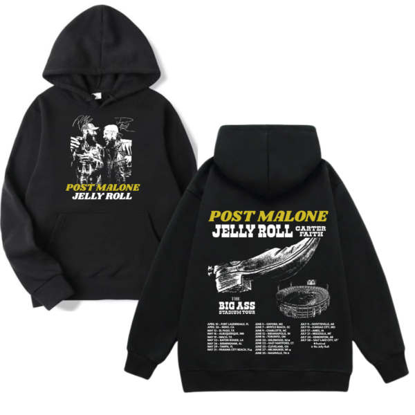 Post Malone & Jelly Roll Big Ass Stadium Tour 2026 Hoodie