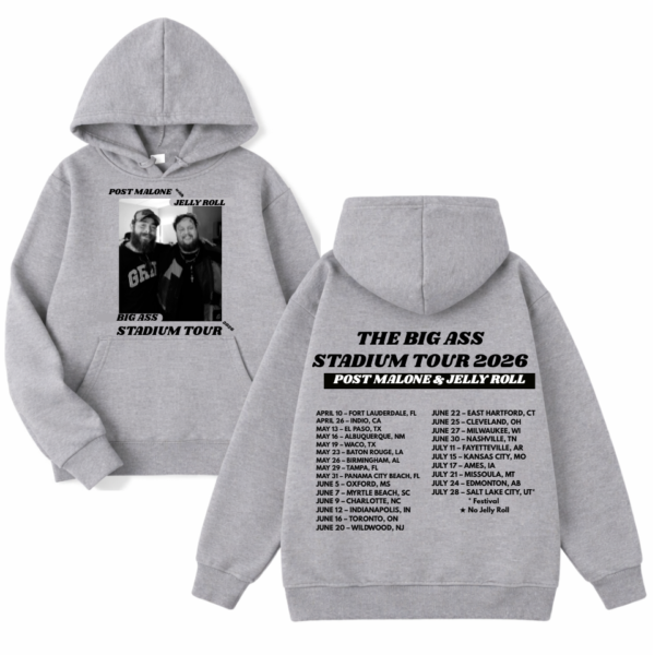 Post Malone & Jelly Roll Big Ass Stadium Tour Part 2 Hoodie