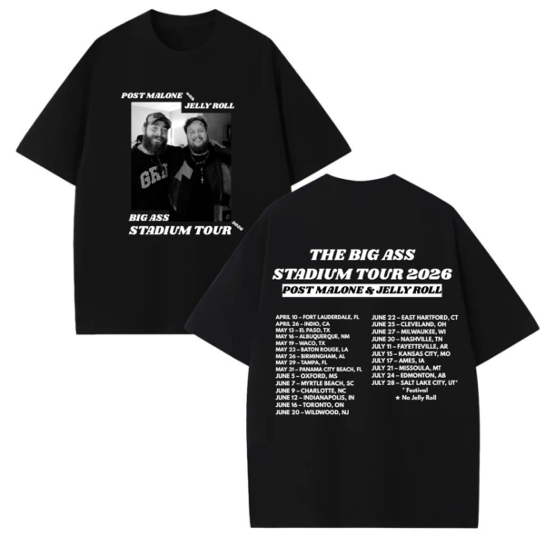 Post Malone & Jelly Roll Big Ass Stadium Tour Part 2 Shirt