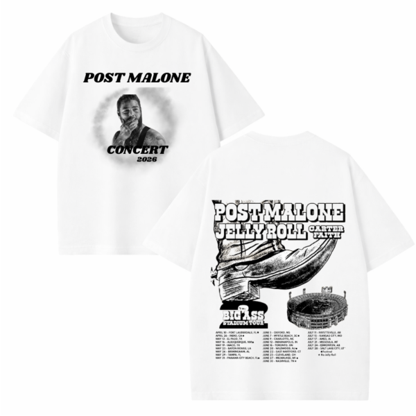 Post Malone Big Ass Stadium Tour 2026 Print Shirt